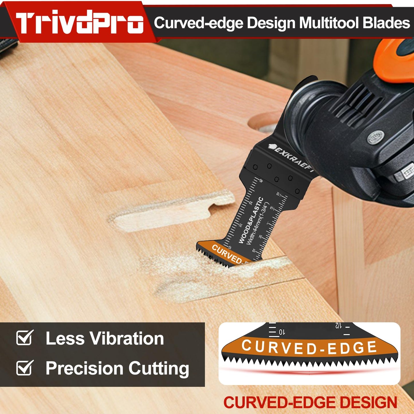 Multitool Blades Multi-Tool Blades Kits - TrivdPro 48pcs Oscillating Tool Blade Oscillating Saw Blades for Metal Wood Plastic Fits Dewalt Milwaukee Ryobi Fein Bosch
