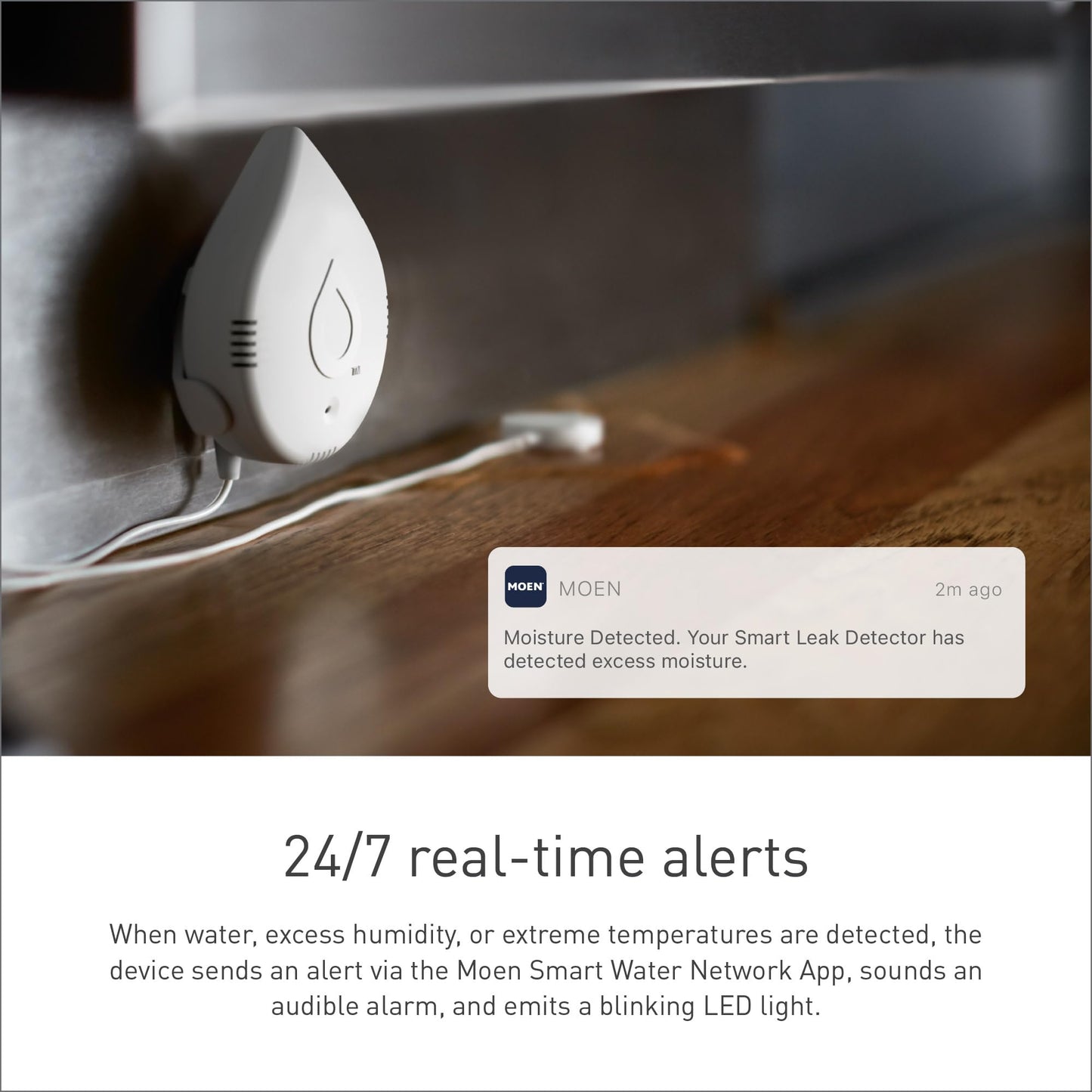 Moen 900-006 Flo by Moen 1-Inch Smart Water Shutoff with 920-005 Flo by Moen Smart Water Detector, 3-Pack