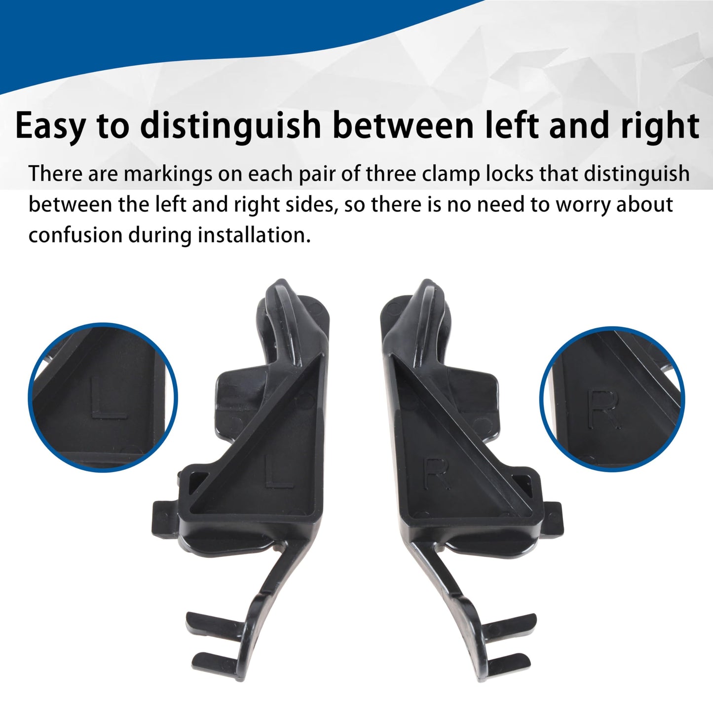 KAZFFD Three Position Clip Locks 3 Position Clip Set 05.000035.1000/2000 Replacement Parts for La Z Boy Recliner Footrest Lazyboy Lazy Boy LaZBoy LZB Leg Rest Repair(L and R)