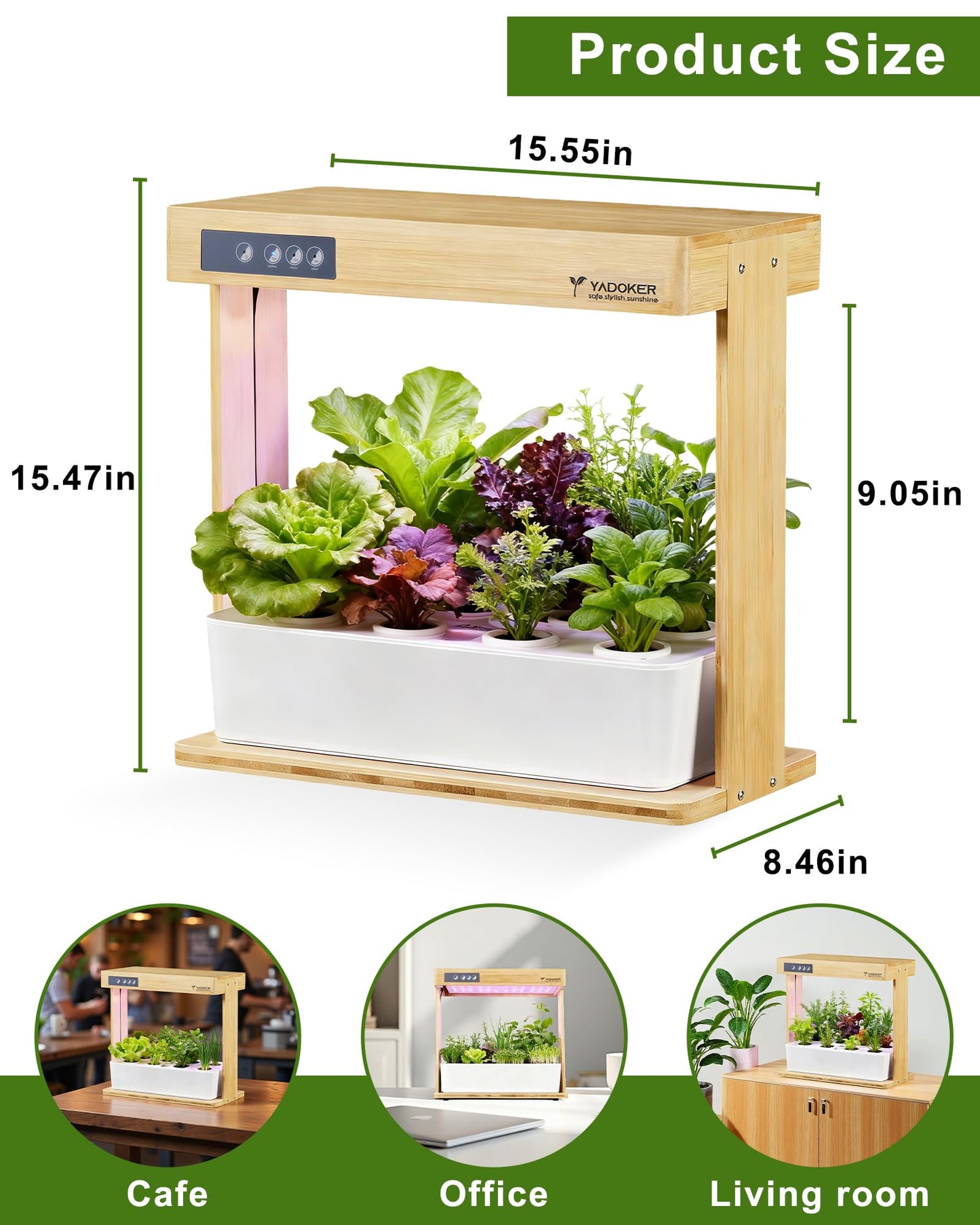 yadoker Plant Grow Light and Indoor Hydroponic Garden System