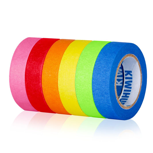 15 Rolls Colored Masking Tape, Colored Tape for Kids Art Supplies, DIY Craft Tape,Teaching Supplies and Labeling Colored Painters Tape 0.6 in x 10 Yard