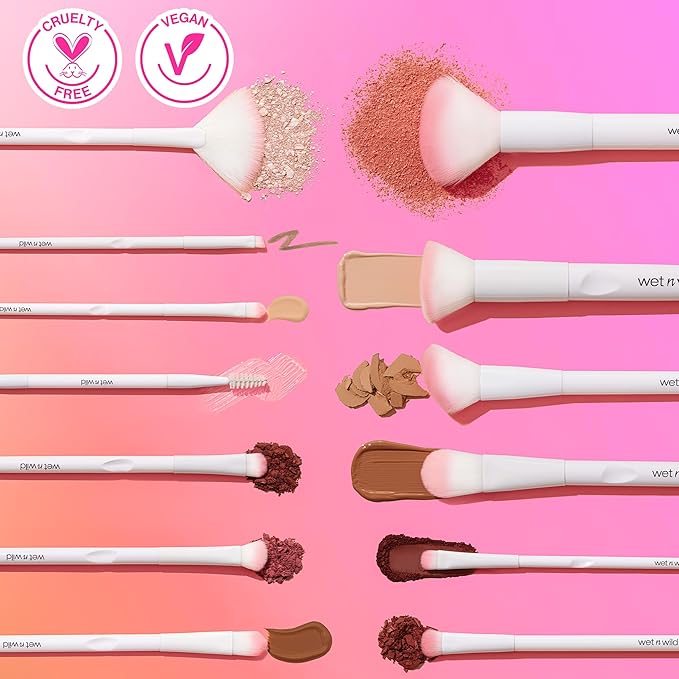 wet n wild Eyeshadow Brush, Ultimate Ultra, Thin Synthetic Polymax, Precision Coverage, Ergonomic Handle for Comfortable Precision Control , Cruelty-Free & Vegan