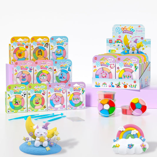 Air Dry Clay Kits - Modeling Clay for Kids, Ultra Light & Soft, Safe & Non-Toxic, 10 Boxes DIY Model Magic Clay 60 Colors with Sculpting Tools Tutorials, Creative Art Crafts Toys Gifts 3+ Years Old