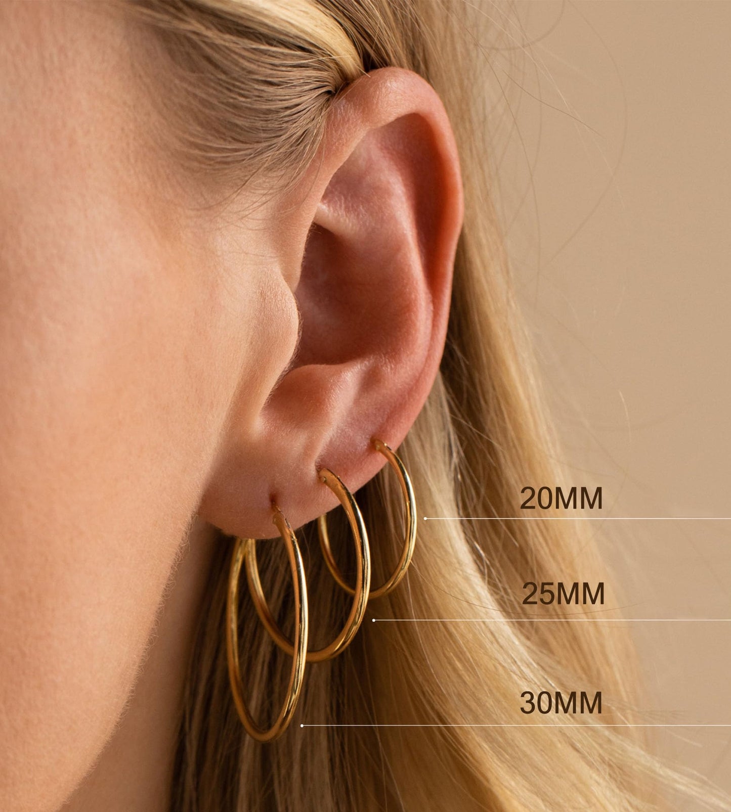 Gold Hoop Earrings Set for Women, 18 Pairs Hypoallergenic Statement Open Pearl Hoops Earring for Multipack, Gold Chunky Hoop Earrings for Women Trendy Jewelry