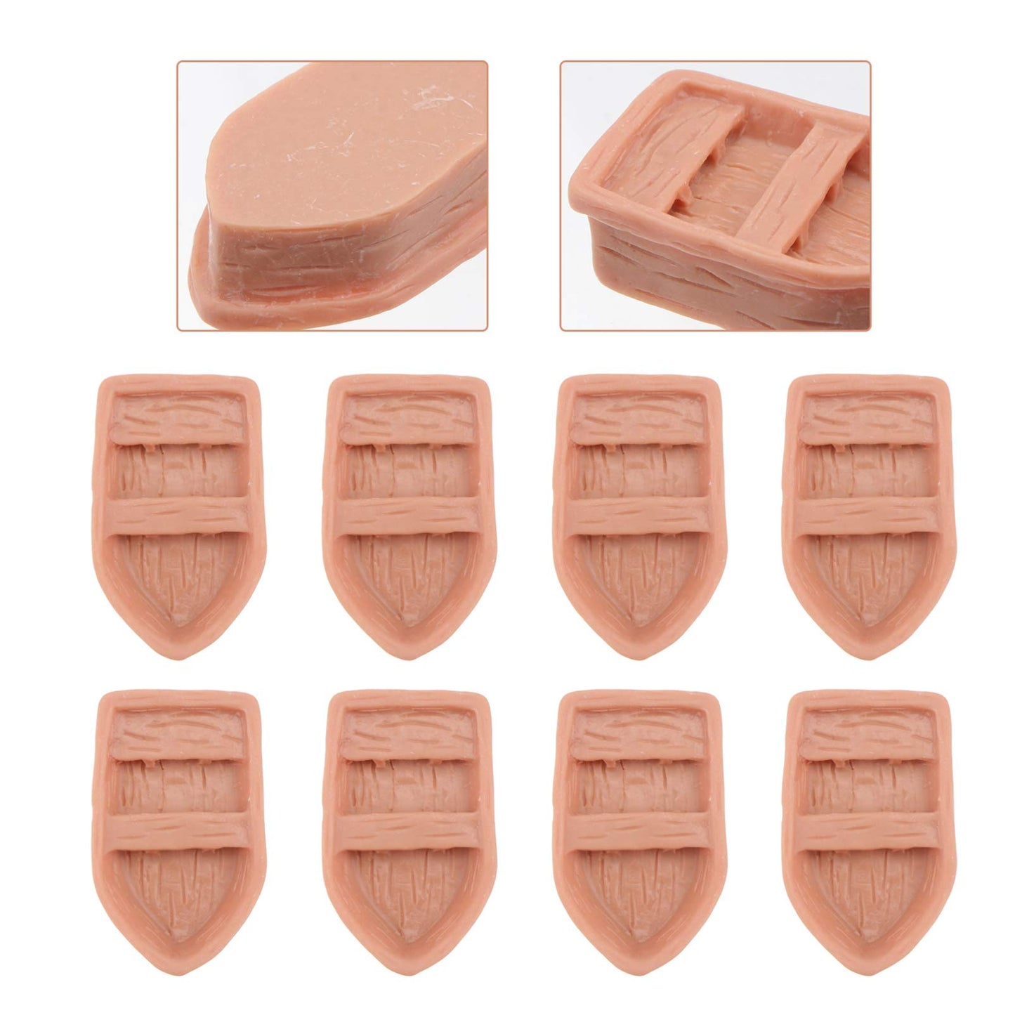 NUOBESTY 12Pcs Miniature Boat Figurines for Fairy Garden Accessories, Plastic Mini Rowboats for Dollhouse Decor, Small Toy Boats for Micro Landscape Terrarium Cake Topper DIY Craft