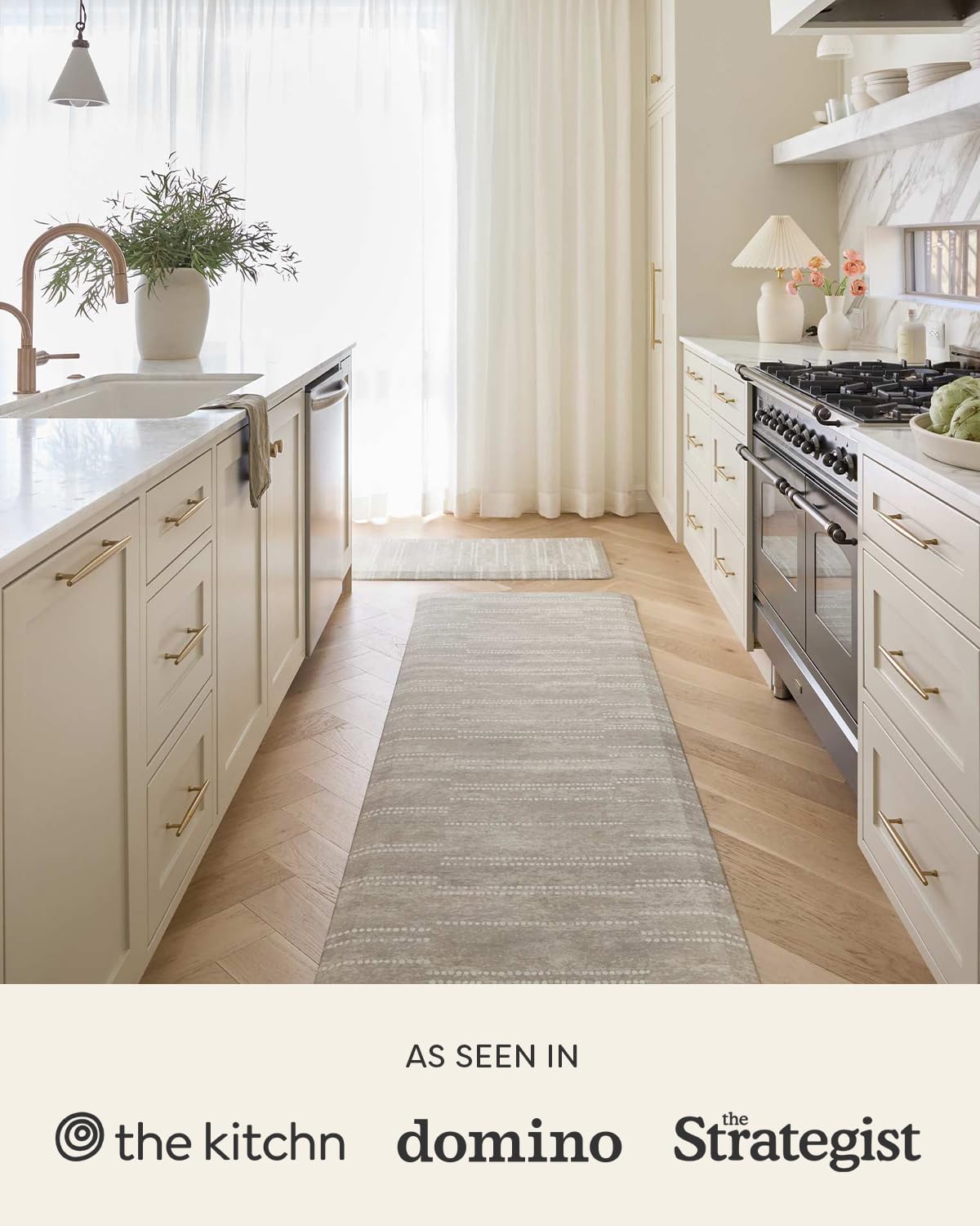 House of Noa Nama Standing Mat – Anti-Fatigue Cushioned Kitchen Mats for Floor | Ergonomic Bounce-Back Foam Kitchen Mats | Anti-Fatigue Mats for Kitchen & Standing | Fawn Shea | 30"x72"