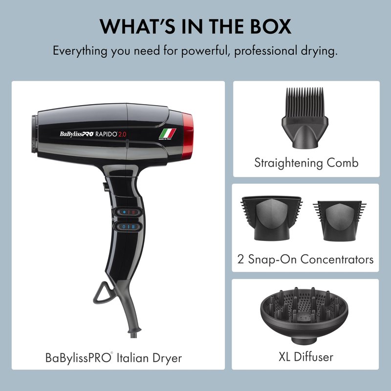 BaBylissPRO High Speed Rapido 2.0 Hair Dryer