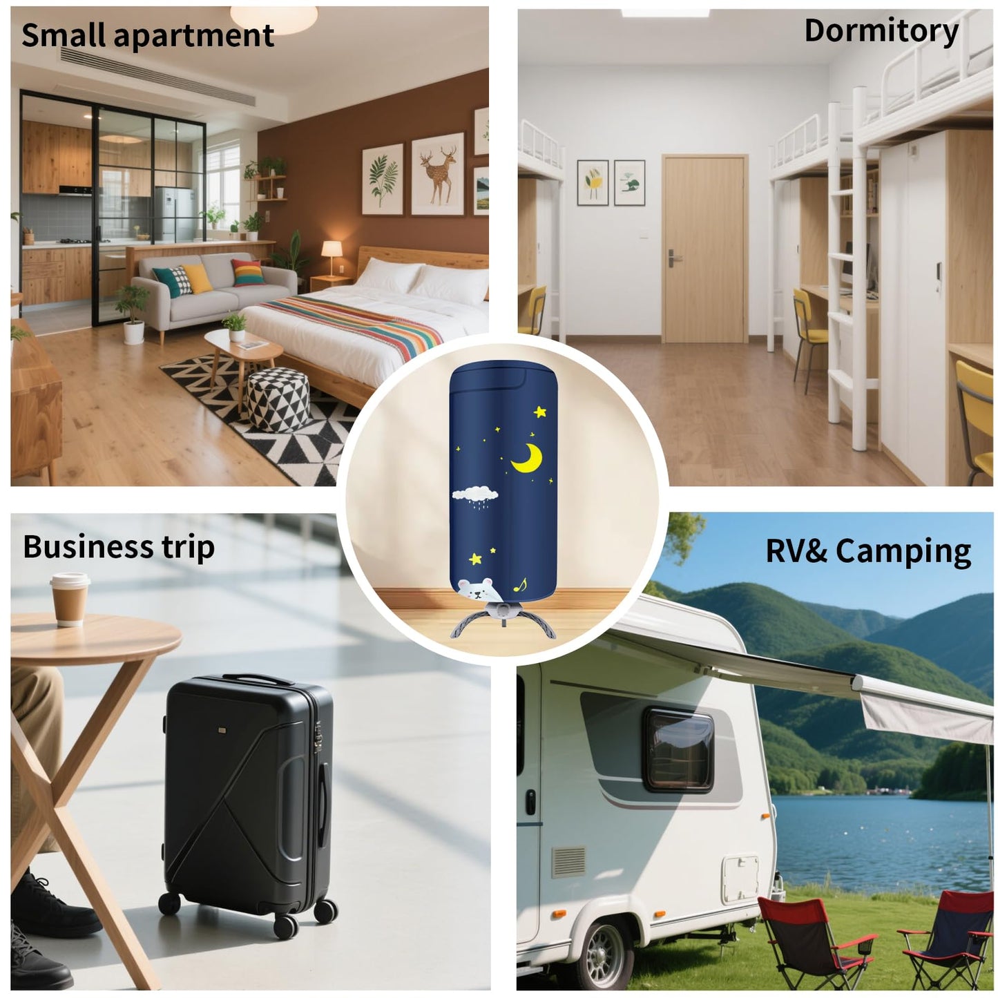 Portable Clothes Dryer for Apartment, RV and Travel, Secadora de ropa portatil, Mini Dryer Quickly Dry Light Clothes, Underwear, Baby Clothes, Socks and Shoes
