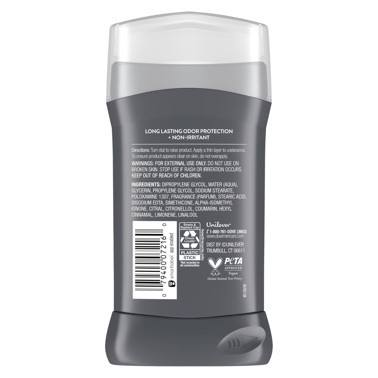 DOVE MEN + CARE Deodorant Stick for Men Clean Comfort 4 Count Aluminum Free 72-Hour Odor Protection Mens Deodorant with 1/4 Moisturizing Cream 3 oz (Pack of 4)