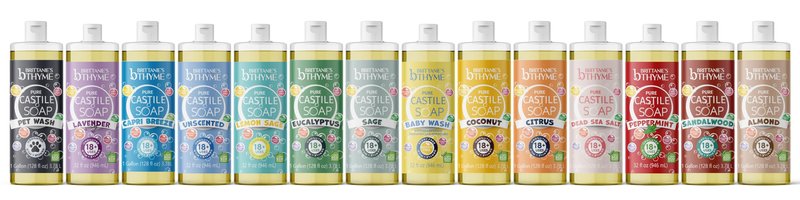 Brittanie's Pure Castile Liquid Soap, Eucalyptus, 32 Ounce 2 Pack | Natural, Organic, Multi-Purpose Soap for Body, Face, Home & Pets | Vegan, Sulfate-Free, Made in USA