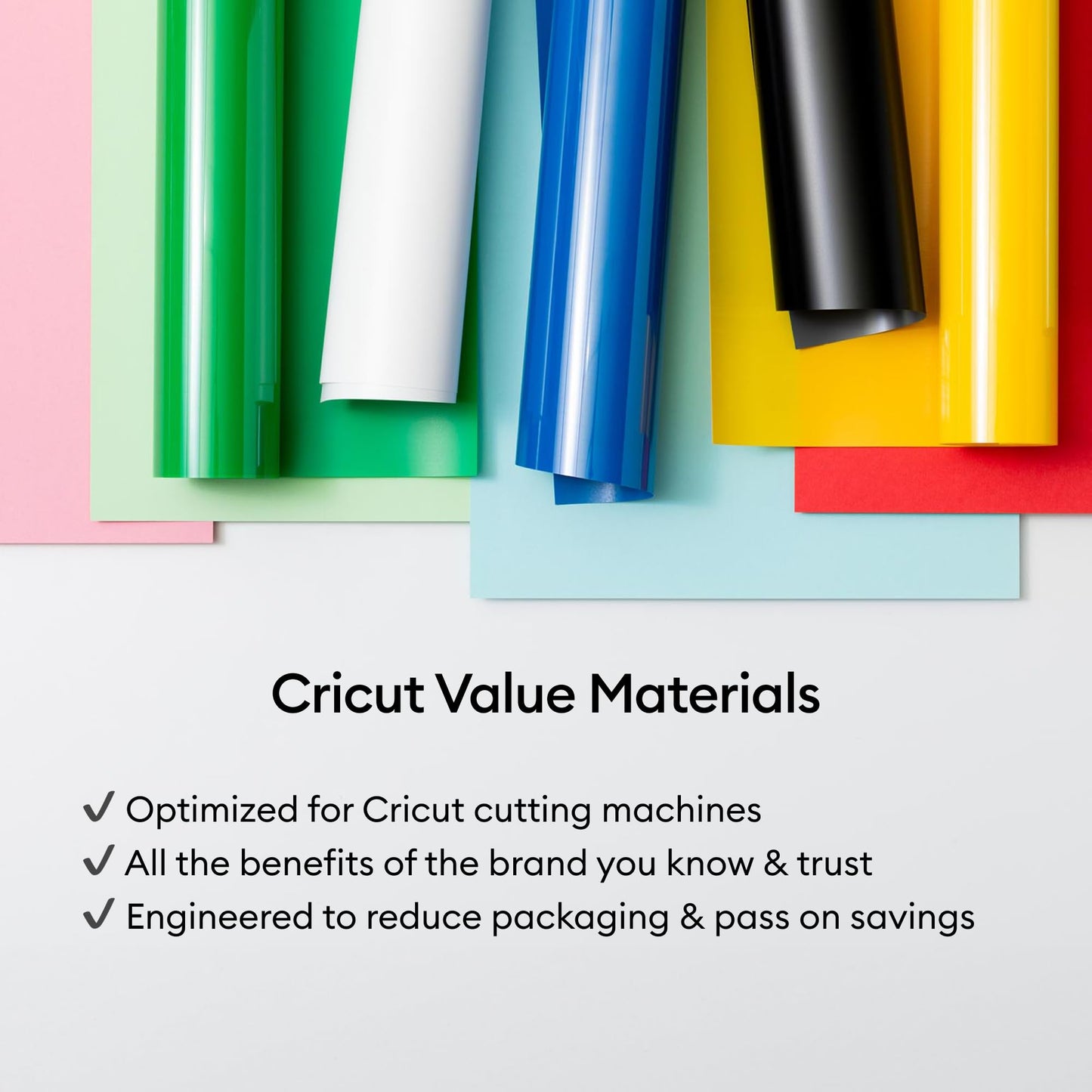 Cricut® Value Iron-On, Rainbow Sampler - 12 in x 3 ft (10 ct)- HTV Heat Transfer Vinyl