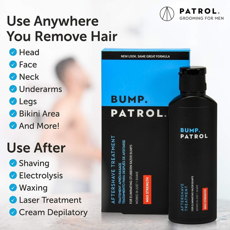 Bump Patrol Maximum Strength Aftershave Treatment Serum – Razor Bump Stopper and Ingrown Hair Treatment for Men and Women, Fast Acting Salicylic Acid for Razor Burn & Shaving Irritation - 2 oz Pack 2