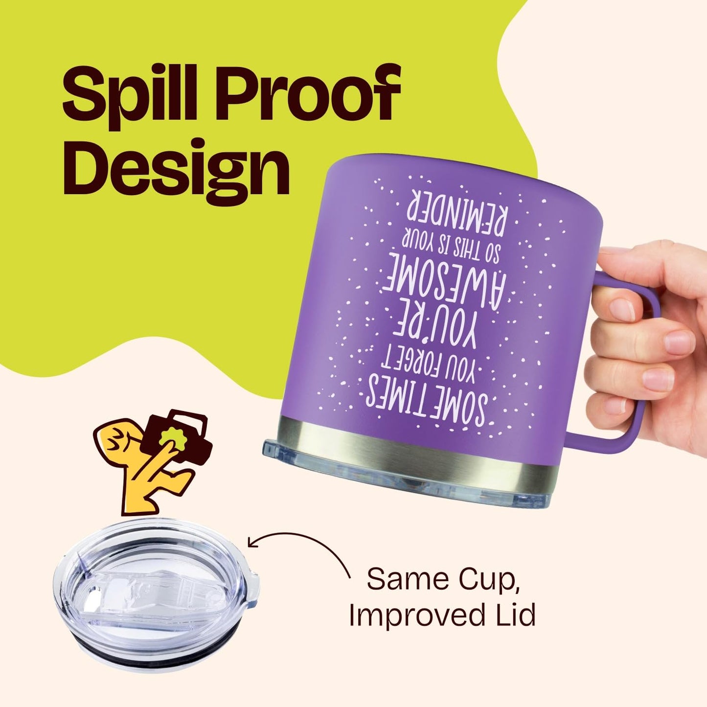 Birthday Gifts for Women - Birthday Friendship - Sometimes You Forget Your Awesome Gifts Purple Coffee Mug 14oz Admin Professionals Day Gift for Women, Adults Teacher, Inspirational Unique, Woman Over