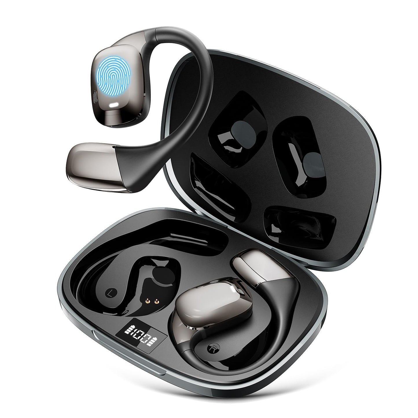 AI Translation Earbuds Real Time Interpretation– 144 Language Translator Device No Subscription, Pocket-Sized Wireless Bluetooth Translator Headphones for International Conferences, Trade Show& Travel