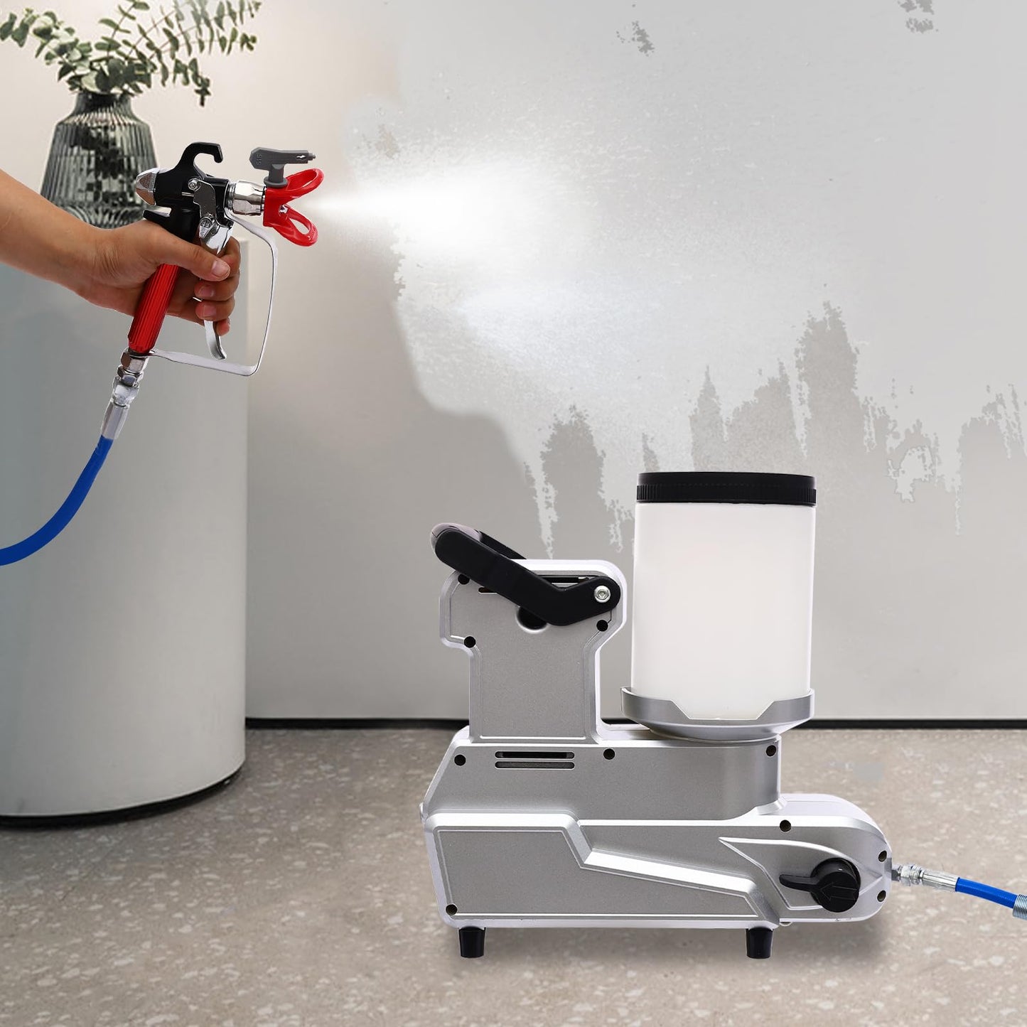 Airless Paint Sprayer,1600W High Pressure Efficiency Airless Stand Sprayer for Home Interior, Exterior, Commercial Use, DIY Handyman-Professional Contractor Grade Spray Paint Machine
