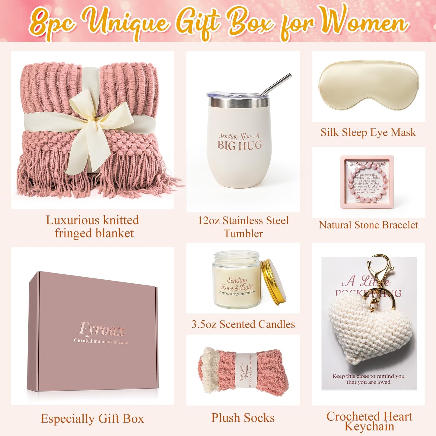 Get Well Soon Gifts Basket for Women, Care Package for Women After Surgery, Self Care Set, Inspirational Thinking of You ＆Feel Fetter Gifts for Friend Sick