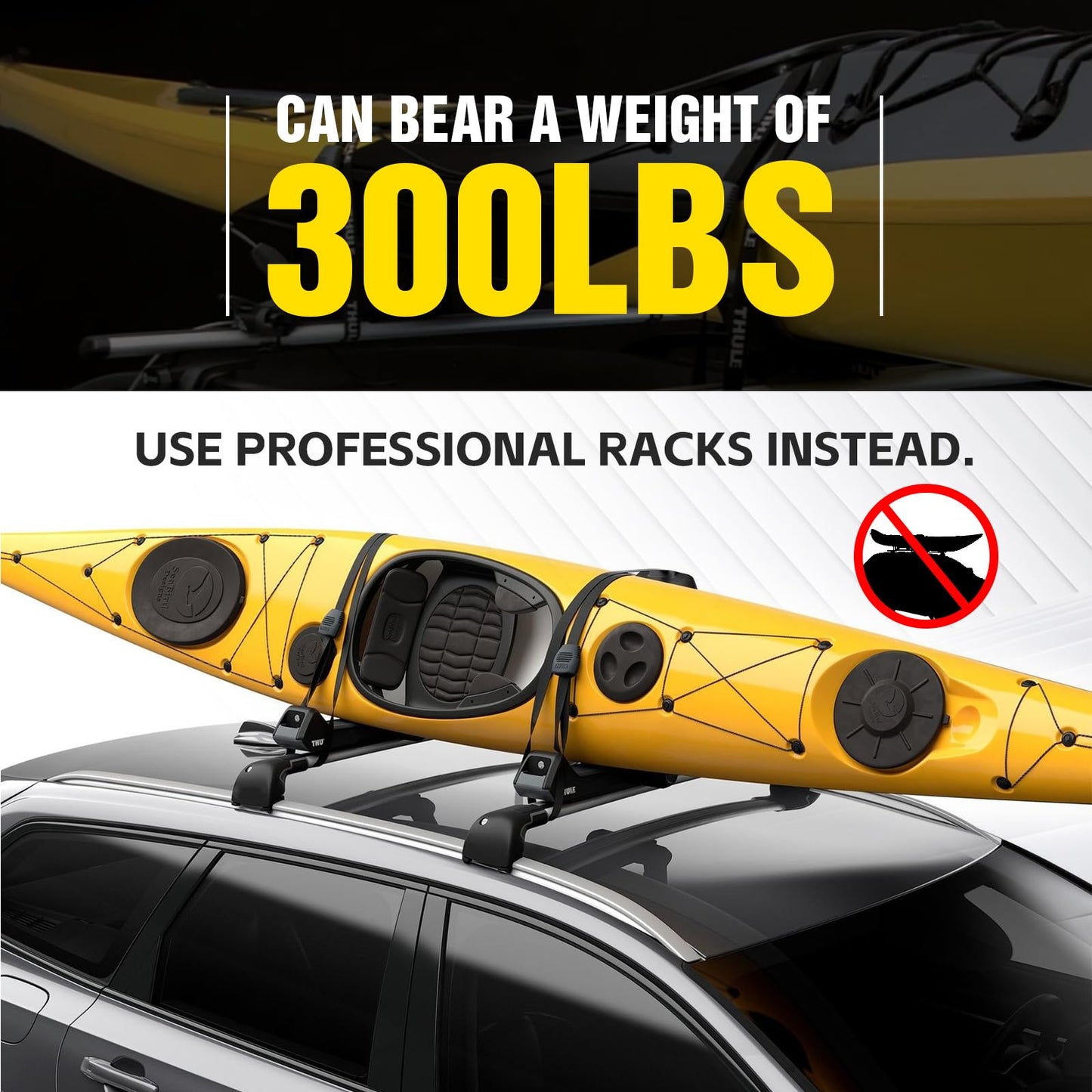 YZONA 300 LBS Heavy Duty Cross Bars Roof Rack Compatible with 2020-2026 Ford Explorer with Side Rails, Lockable & Adjustable Rooftop Crossbars Cargo Luggage Carrier Car Vehicles Suvs