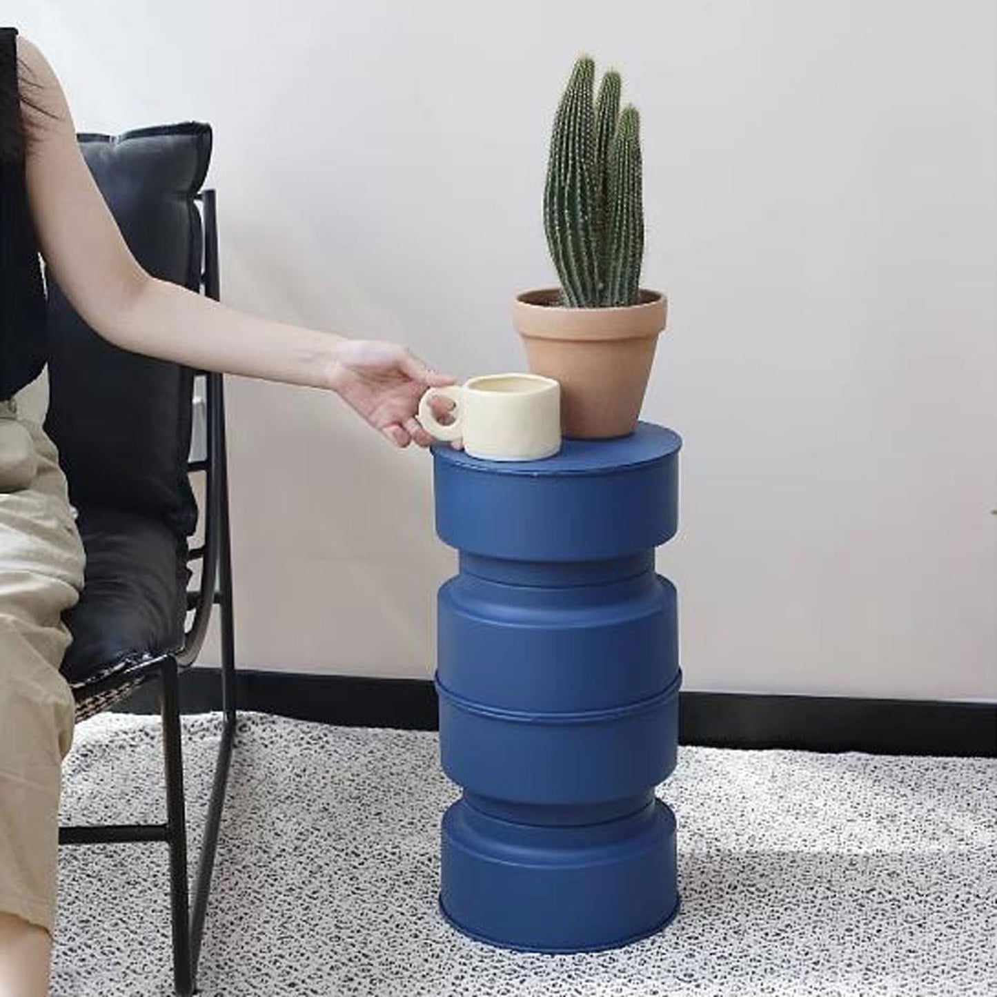VHDY85KA Table Small Side Table Plant Stand Indoor, Metal Plant Stand Table for Flower Pots, Coffee Table Plant Holder, Modern Home Decor Small Round Side End Table Snack Table Coffee Table