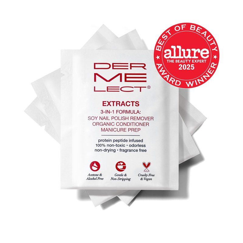 Dermelect Clean & Care Nail Renewal Kit – Nailcare Treatment Set with Ridge Filler, Nail Brightener & Polish Remover Wipes – Strengthens, Brightens & Restores Damaged, Discolored, Weak Nails