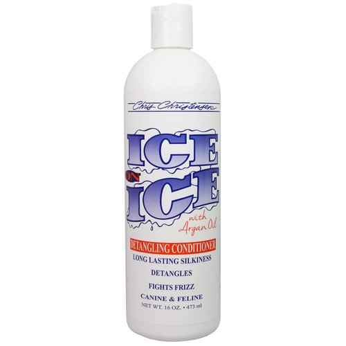 Chris Christensen Shampoo & Conditioner 16 oz Bundle - White on White Shampoo + Ice on Ice Detangling Conditioner + Ice on Ice Detangling/Finishing Spray, Groom Like a Professional, Made in USA