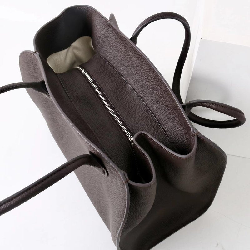 Full Grain Leather Handcrafted Tote Bag Large Capacity, for Pets Outdoors, Designer Bag MAR17 NO LOGO Open Top Annual New