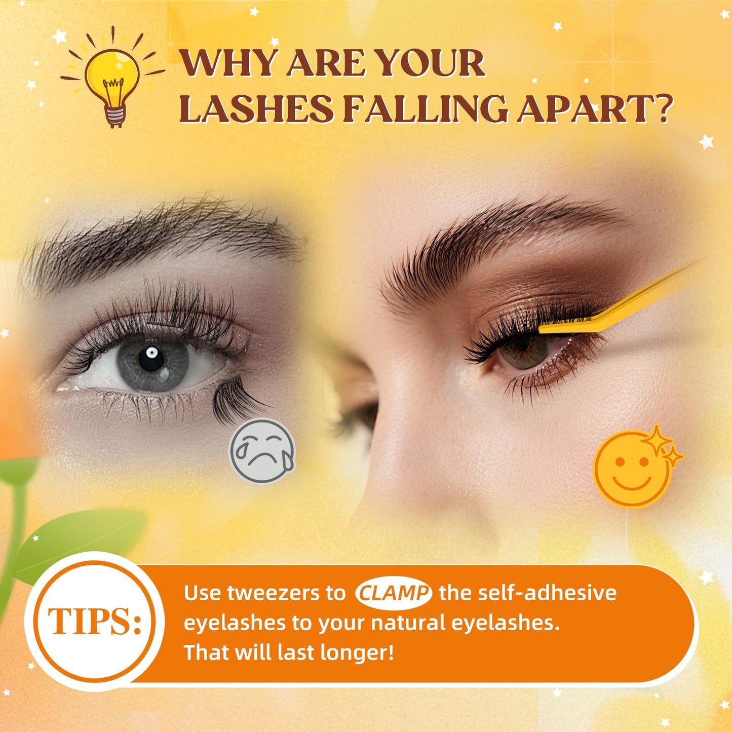 QUEWEL Self Adhesive Lash Clusters Kit, Pre Glued Eyelashes Clusters, 10-16MM Strong Hold Self Adhesive Eyelashes,D Curl Press On Lashes No Glue Needed DIY Lash Extensions Kit at Home(MJ02)