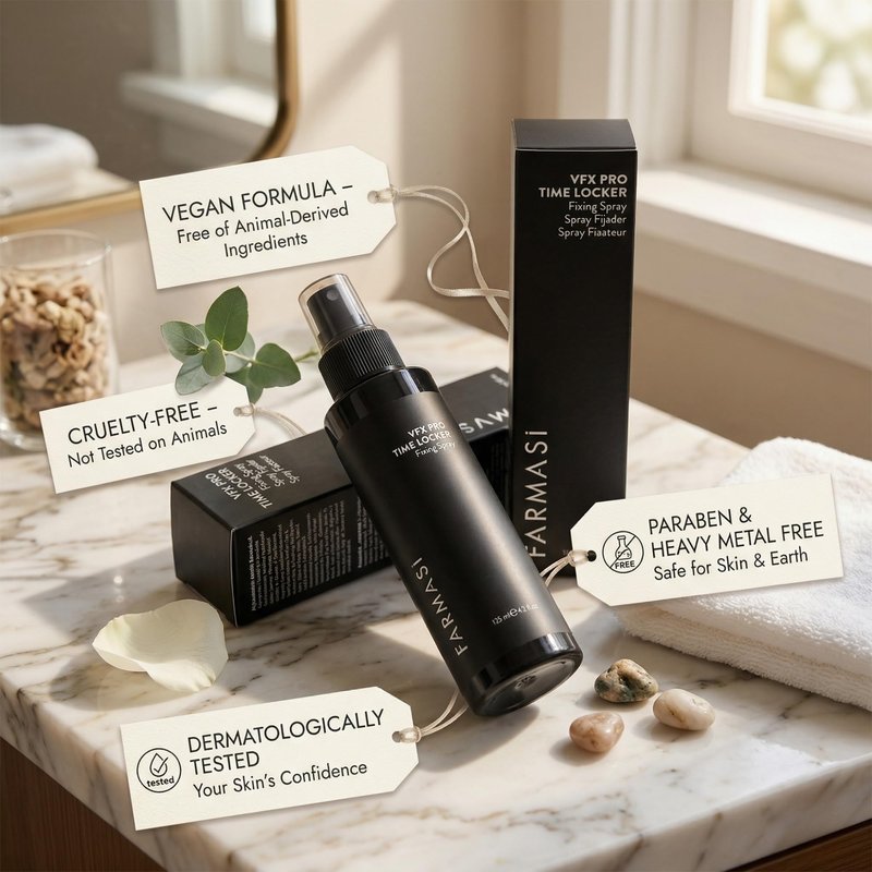 FARMASI Makeup Time Locker, Long-Lasting Makeup Setting Spray, Oil-Free, Lightweight, All-Day Wear Revitalizes, Natural Finish, 4.2 fl. oz / 125 ml
