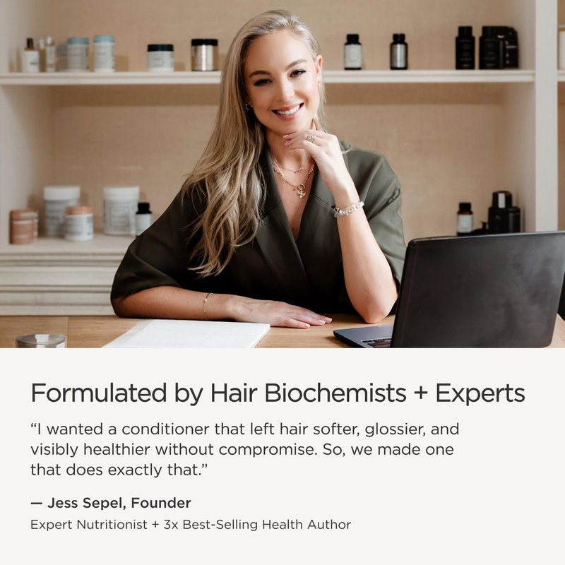JSHealth Nourishing Conditioner - Vitamin-Enriched Deep Treatment for Dry, Colored Hair - With Keratin, Argan Oil, and Vitamins C & E | Sulfate-Free, Vegan, 350ml