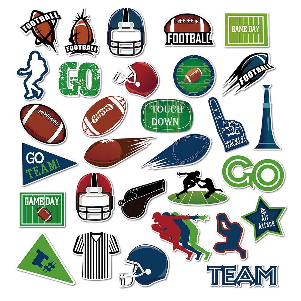 Anor Wishlife Football PVC Waterproof Stickers(60pcs), for Laptop, Car, Bicycle, Luggage etc, Cartoon Style, Kid's Gift