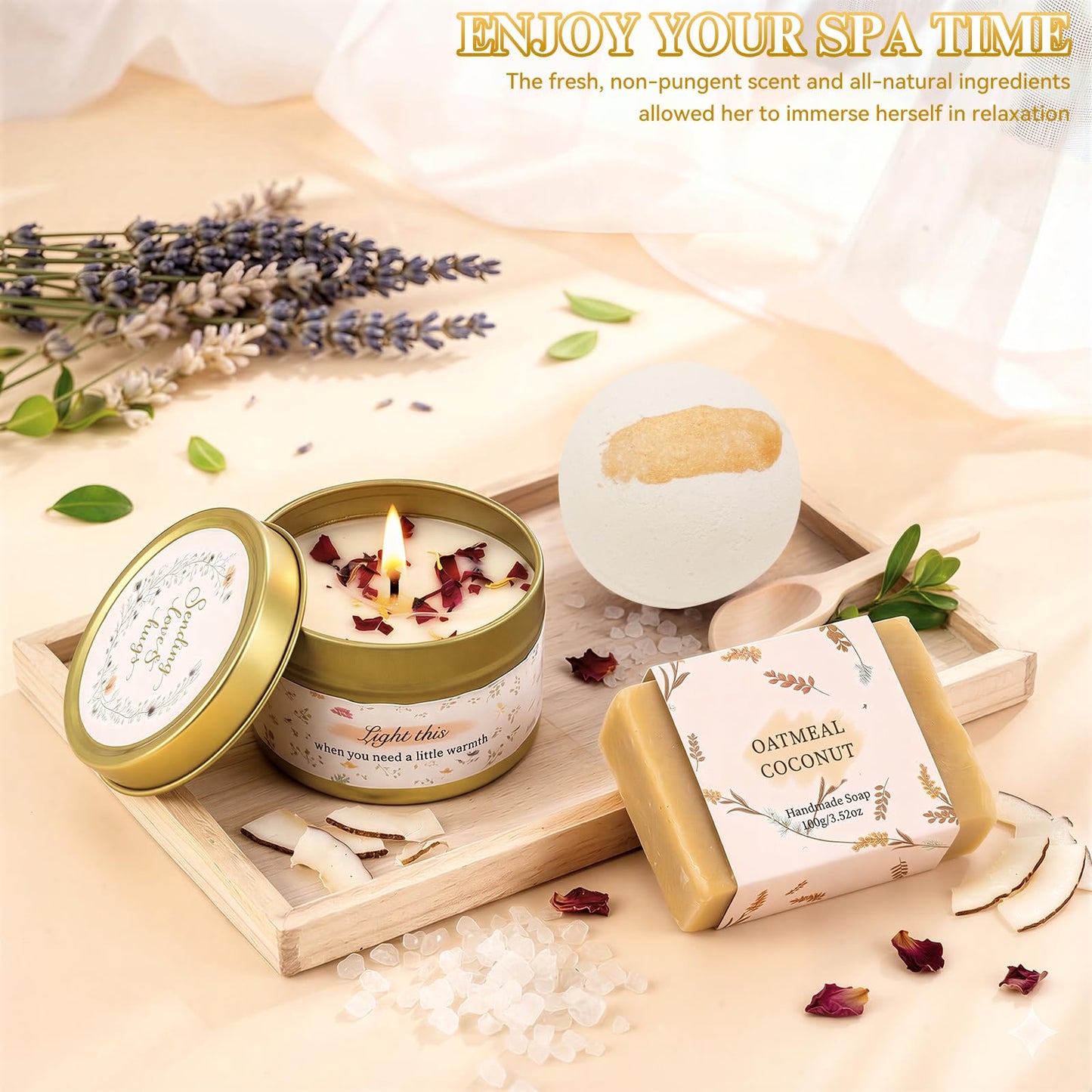 SRCEPIY Get Well Gifts for Women Unique Birthday Self Care Gifts for Women Condolences Care Package Spa Kit Thinking of You Feel Better Inspirational Sympathy Gift Basket for Her Mother Sister Grandma