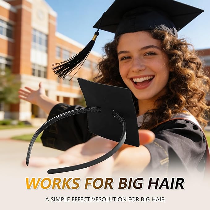 ZEYER Graduation Cap Headband for Women Graduates, Students, Firm Anti-Fall Hair Band for Grad Cap, Secure Hairstyle Ideal For Graduation Ceremonies