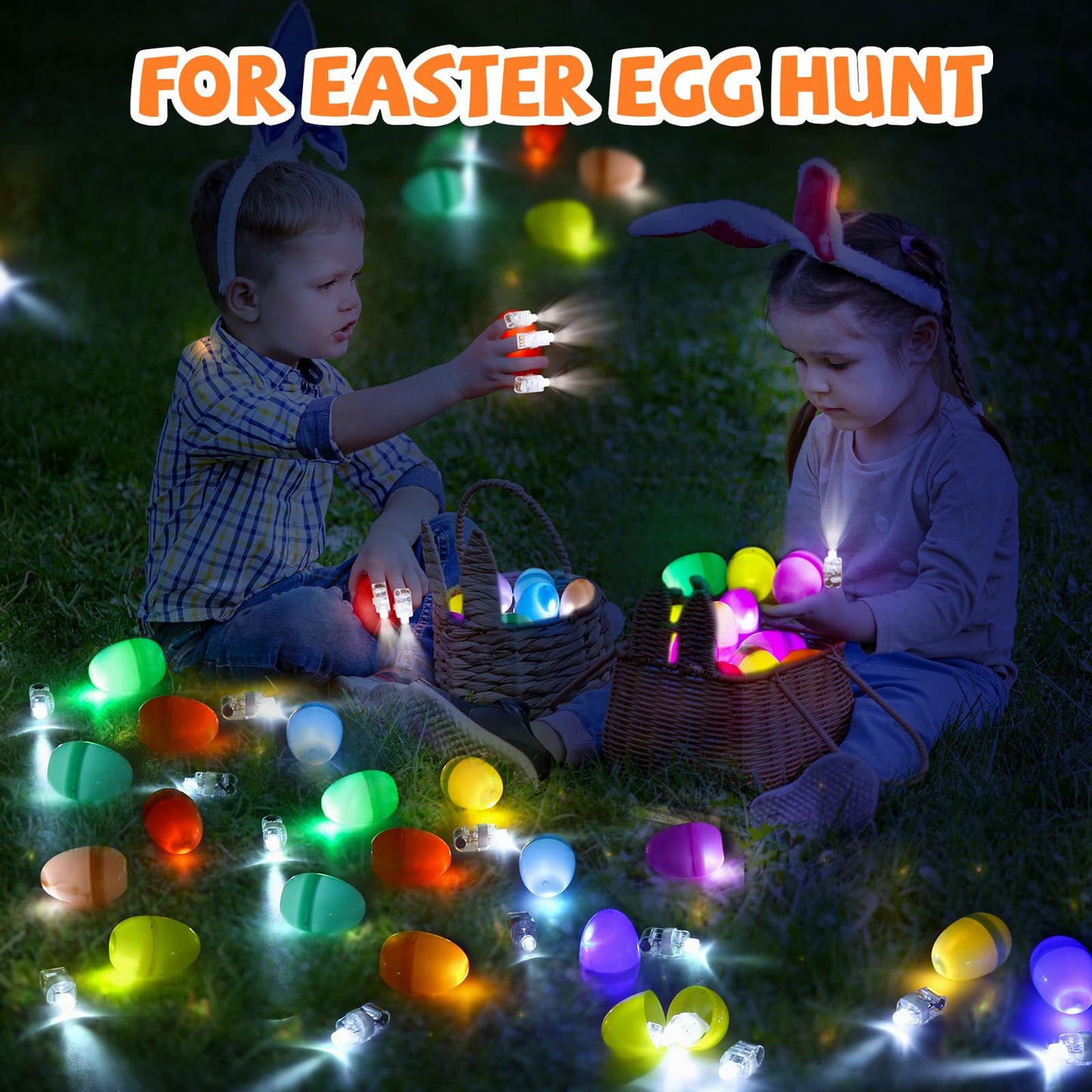 CALIFORNIA CADE ELECTRONIC Finger Lights-50Pcs White Finger Flashlight for Kids Bulk Party Favors Supplies Light Up LED Finger Light for Easter Back to School Classroom Prizes Parties Halloween