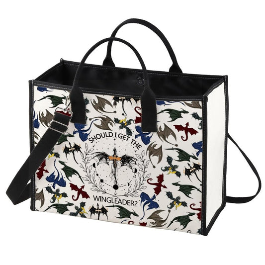 BWWKTOP 4Wings Dragon Makeup Bag Fantasy Bookish Gift Iron Flame Dragon Rider Zipper Pouch Bag Riders Quadrant Gift (GET THE WINGLEADER BG)
