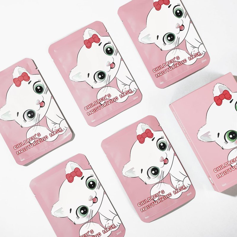IREV Face Masks Skincare, Animal Character Sheet Masks, Beauty Facial Masks for Women Skin Care, Soothing Face Sheet Masks, Facial Masks, Moisturizing Sheet Mask, 5 Pack (Cat)