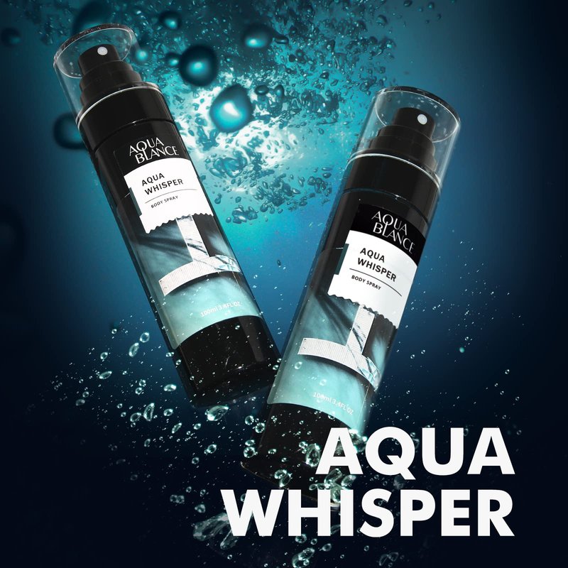 AQUA BLANCE Body Spray For Men Pack of 3 Deodorant Each 3.4 Fl Refreshing Fragrance Mist Oz