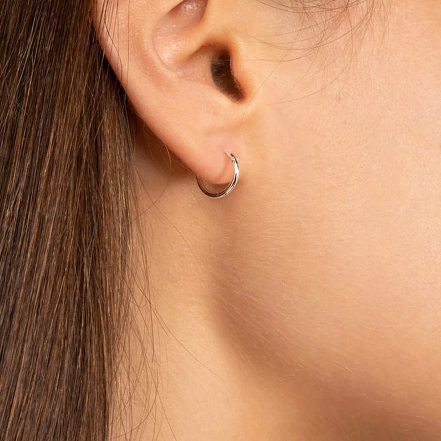 EPIRPRA Silver Hoop Earrings- Cartilage Earring Small Hoop Earrings for Women Men,4 Pairs of Hypoallergenic 925 Sterling Silver Tragus Earrings (Silver&Gold, 8mm/10mm)