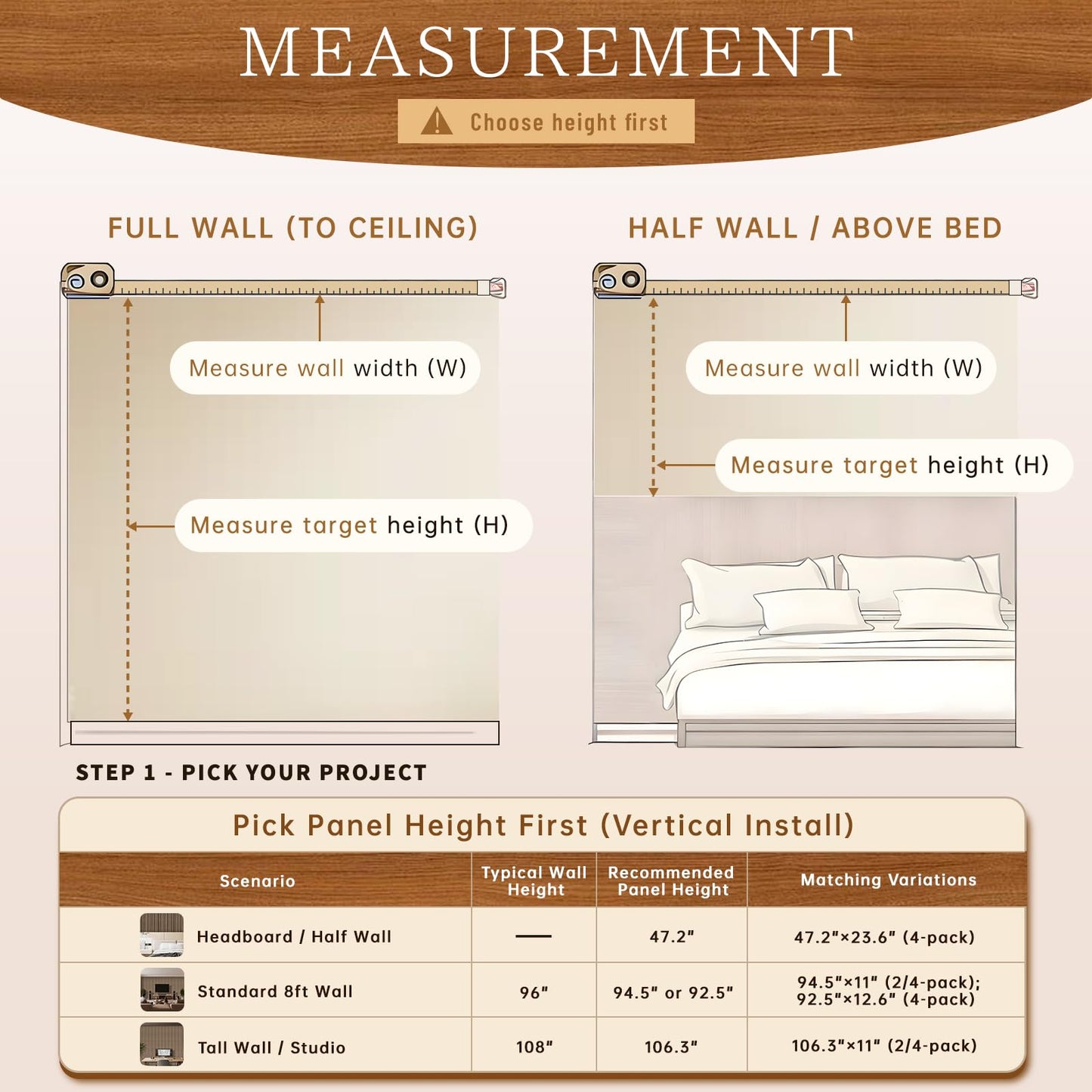 RITOLLO 4 Pack Wood Panels for Wall - 47.2"×23.6" Wood Slat Acoustic Panels for Wall, Soundproof Panels, 3D Fluted Panels for Interior Wall Decor (Walnut)