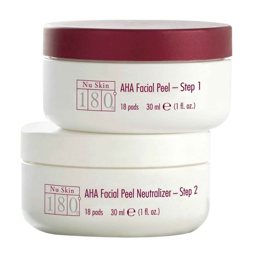 Nu Skin 180 Facial Peel & Neutralizer - Lactic Acid and Avena Sativa Extract Face Peel | Accelerate Skin Cell Turnover, Reduce Wrinkles | Skin Care Facial Peel, Soothing Skin Neutralizer