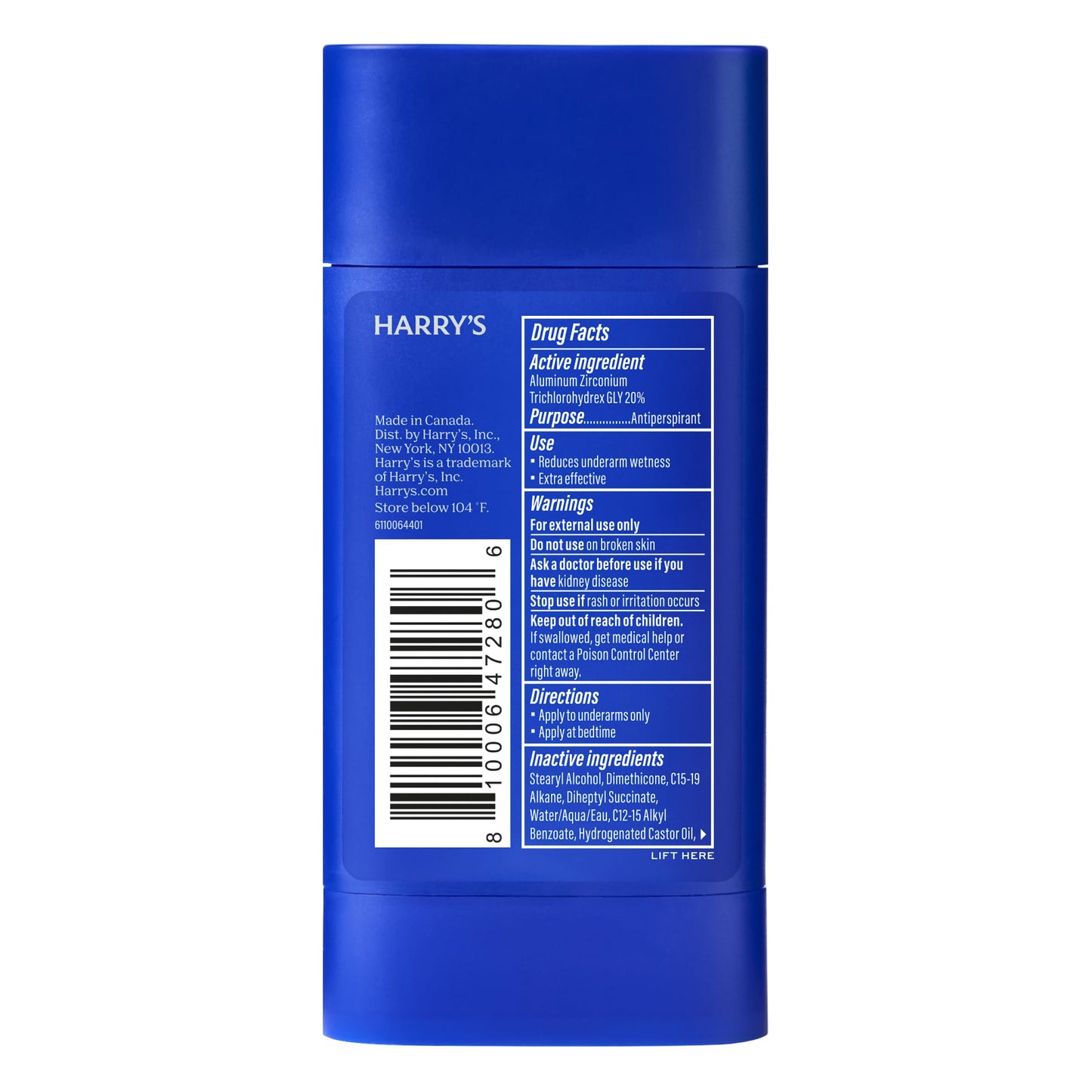 Harry's Extra-Strength Antiperspirant Deodorant, Sweat & Odor Control Antiperspirant for Men, Redwood, 2.5 oz Pack of 3