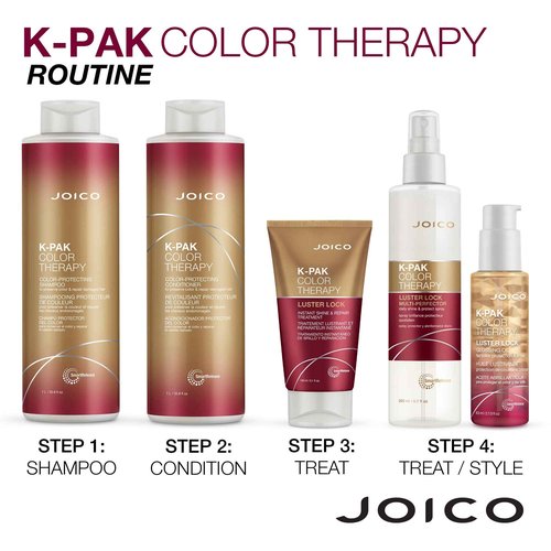 Joico K-PAK Color Therapy Color-Protecting Shampoo and Conditioner | For Color-Treated Hair | Boost Shine | Improve Elasticity | Repair Breakage | Rebuild Damaged Hair | With Keratin & Argan Oil