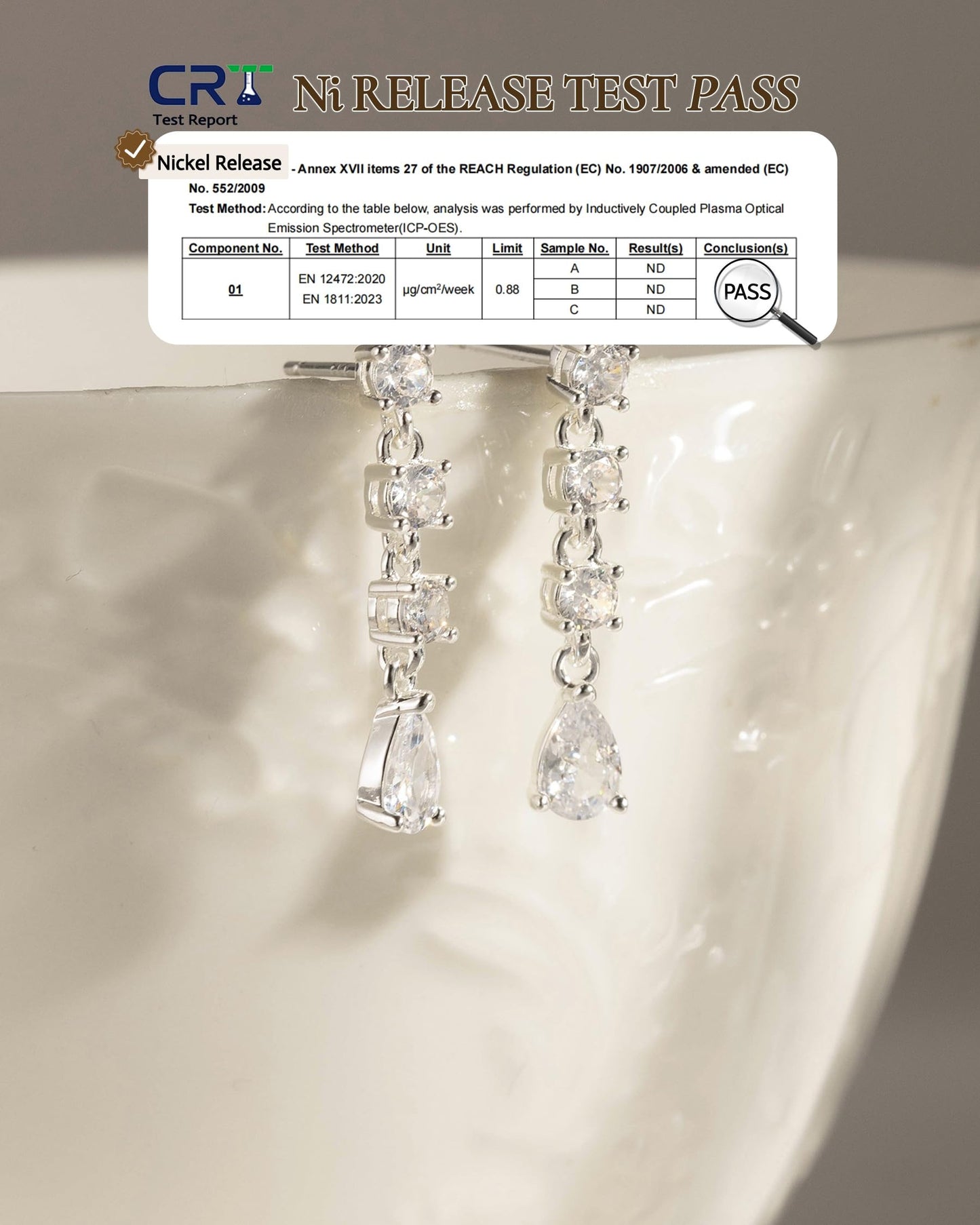 Asdecy 925 Sterling Silver Dangle Earrings for Women Trendy - Brides Drop Dangle Cubic Zirconia Elegant Prom Bridal Bridesmaids Wedding Anniversary Dangling Jewelry