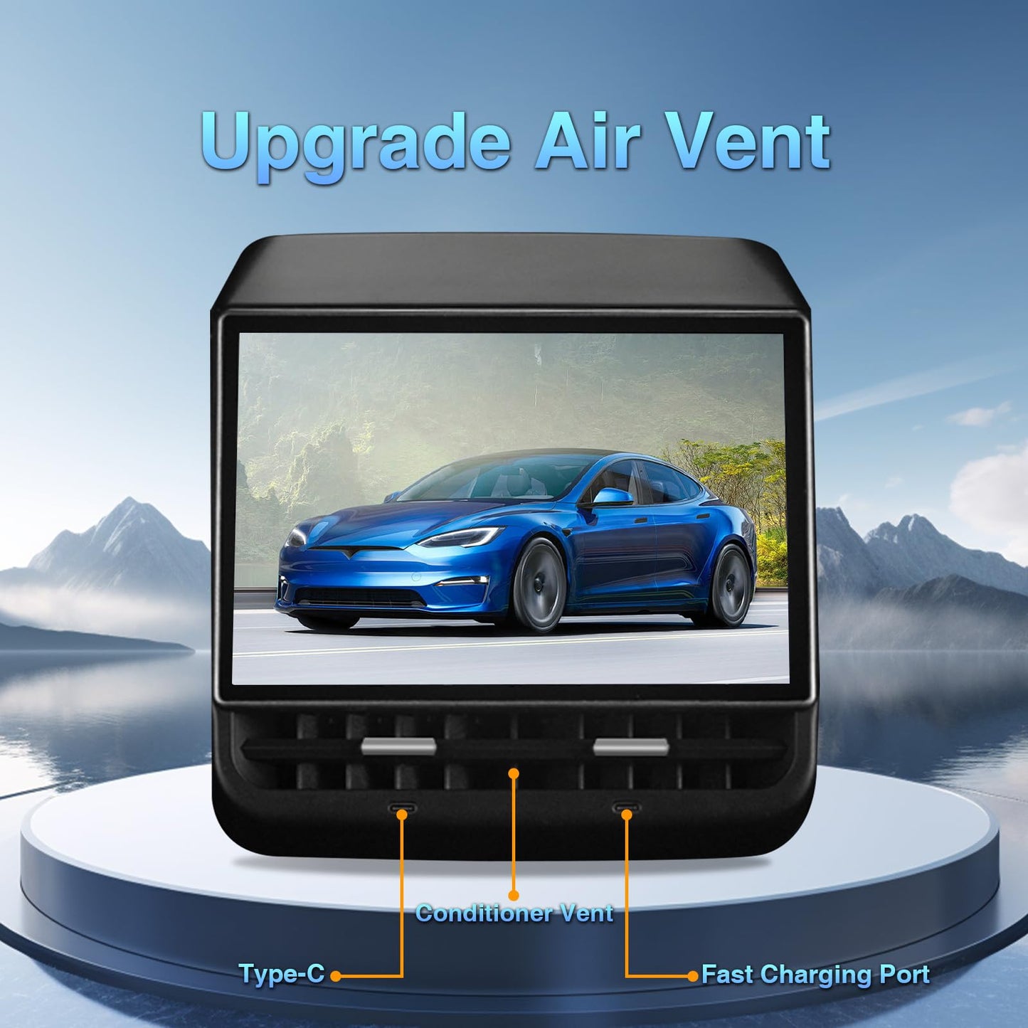 Osemall 8.66 Inch Rear Display Screen Compatible with Tesla Model 3 19-23&Y19-24, Android 13 Supports HD Movie Watching,4+64G,8-core, Supports seat Adjustment and Rear air Conditioning