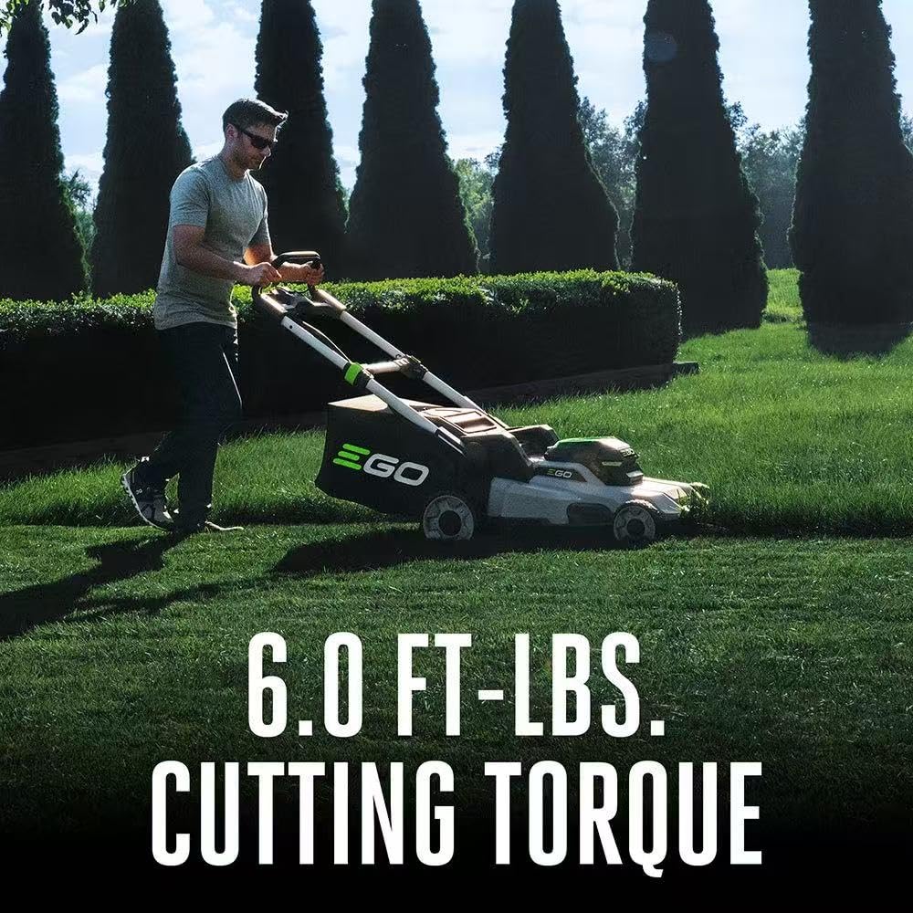 EGO POWER+ 56V Starter Collection 21" Cordless Push Lawn Mower LM2114 & 15" Powerload String Trimmer ST1511T & 615CFM Leaf Blower LB6151, (1) 4Ah (2) 2.5Ah Batteries and (3) Chargers Included