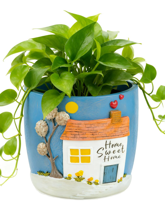 Afigurna New Home Gift Ideas: New Home Apartment Plant Gift for Plant Lover - 5.3in Hand-Painted 3D Art Planter - Gardening House Warming Present for Christmas