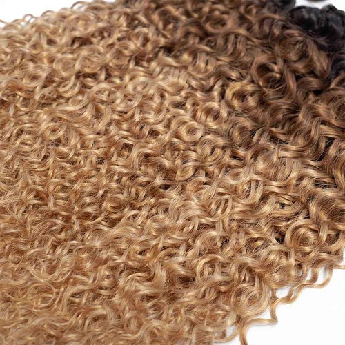 Ombre Blonde Bundle 4/27 Water Wave Bundles Human Hair Honey Blonde Bundles Human Hair 32 32 32 inch 1b/27 Water Wave Bundle Color 1BT4/27