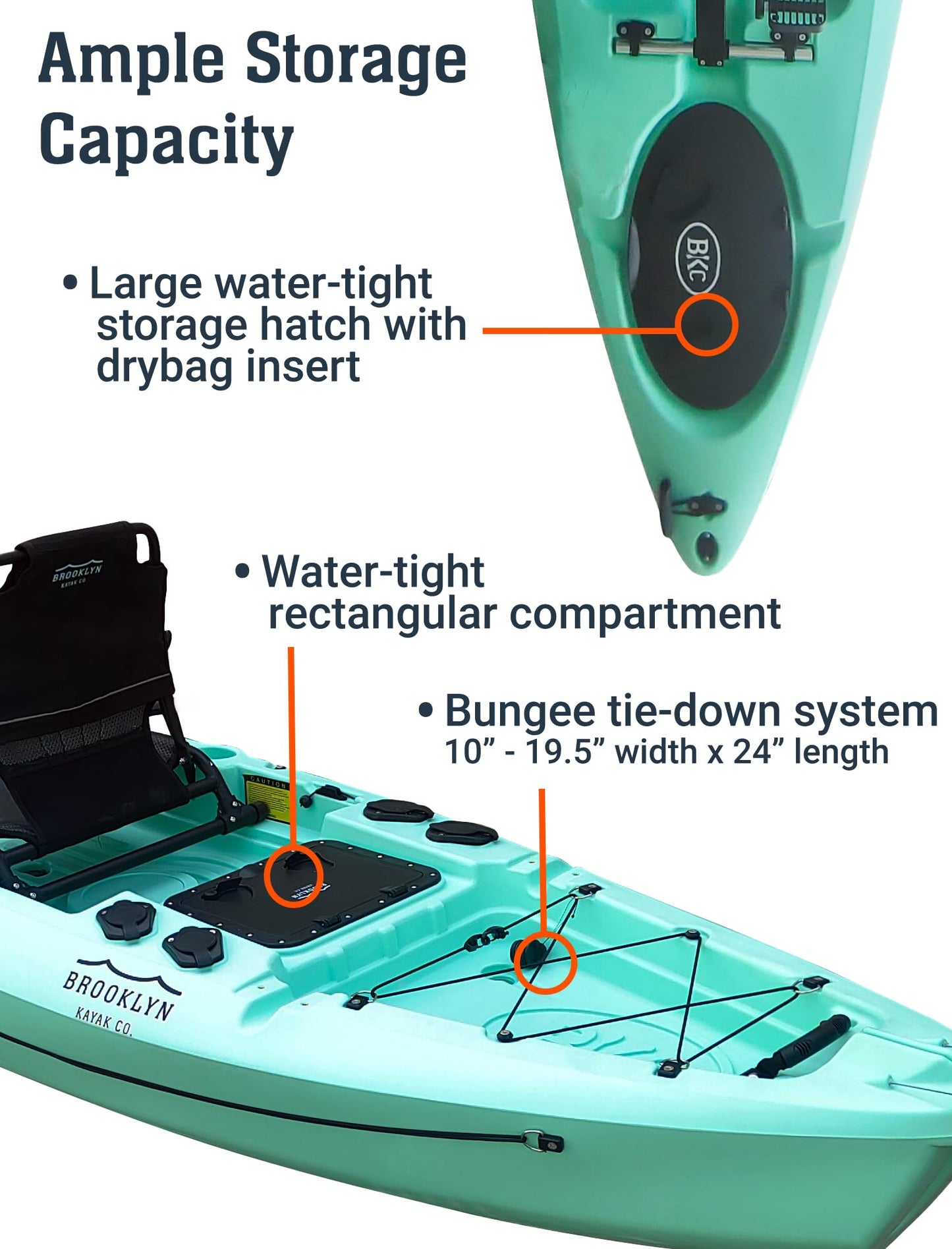 Upgraded Brooklyn 12.0 Pro Pedal Drive Propeller Kayak by BKC, 12 ft Hands-Free Single Fishing Kayak, Rudder Steering, 70 lb Hull, Watertight Storage & Adjustable Seat (Camo)