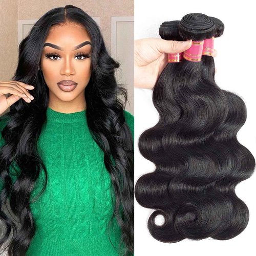 Beauty Youth Body Wave Human Hair Bundles (22 20 18inch) Brazilian Human Hair Body Wave Unprocessed Virgin Hair Weave 3 Bundles for Black Women