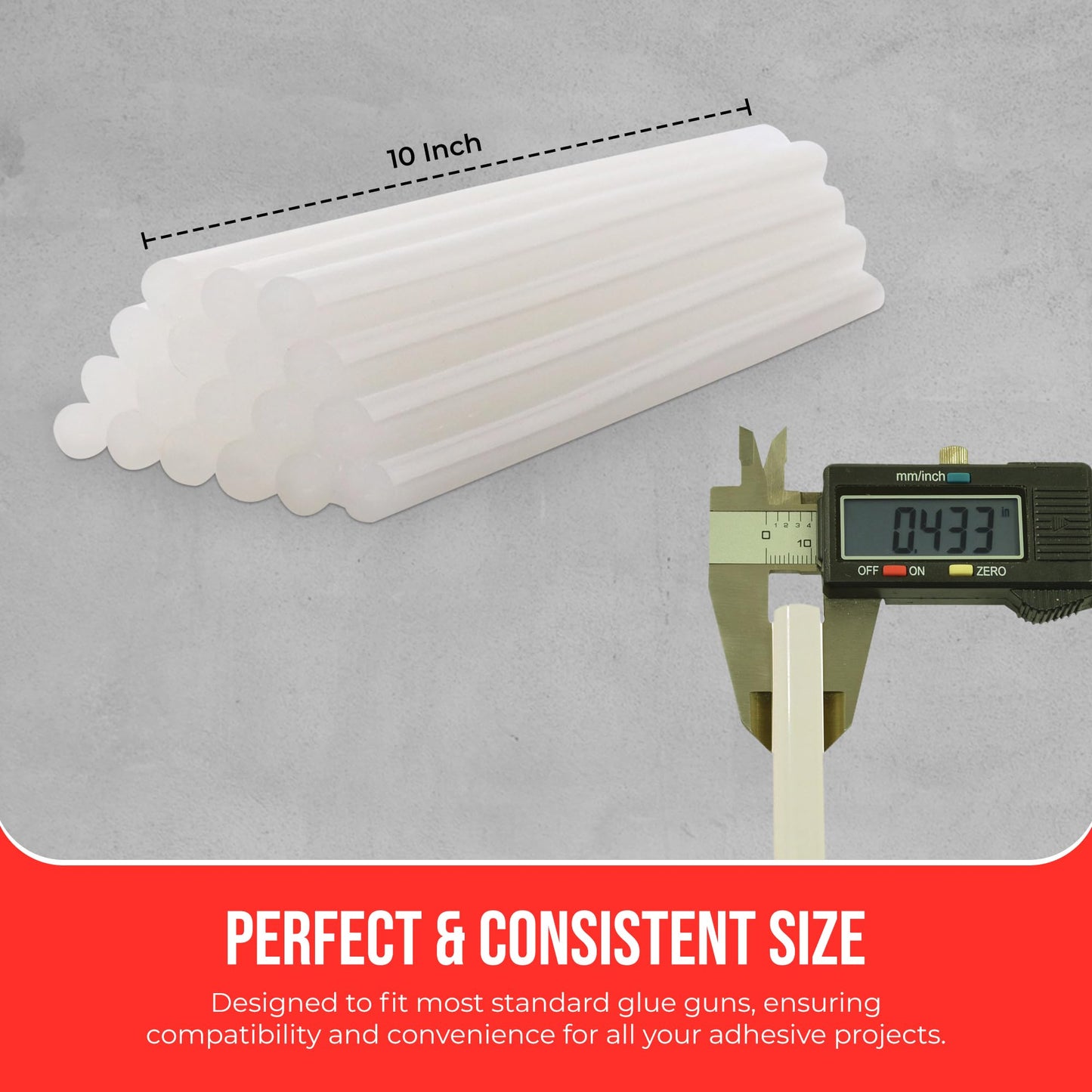 GlueSticksDirect Economy® Full Size Hot Melt Glue Sticks for Glue Gun - Bulk 10in Clear - Great for Art, Craft & Repairs - 7/16" X 10" (Approx 450 Sticks, 25lbs Pack) - Made in USA