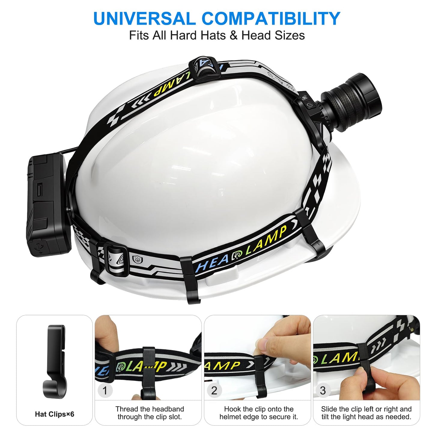 TDT Rechargeable Headlamp with White/Green/UV/Black Light LED Head Lamp,High Lumens Super Bright 24 Modes Comfortable Waterproof Headlight for Hardhat Hunting Hiking Pet Urine Detection(3-Color-5)
