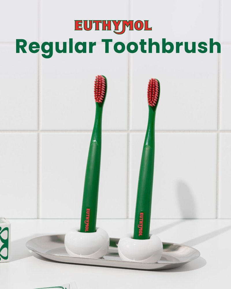 Euthymol Whitening Toothbrush (Pink, 6 Count) - Premium Soft Dual-Tension Bristles. Advanced Plaque Removal, Stain Reduction.